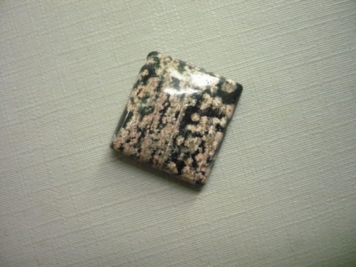 Kabošon - flower obsidián 19 mm, č.21f — foto 2