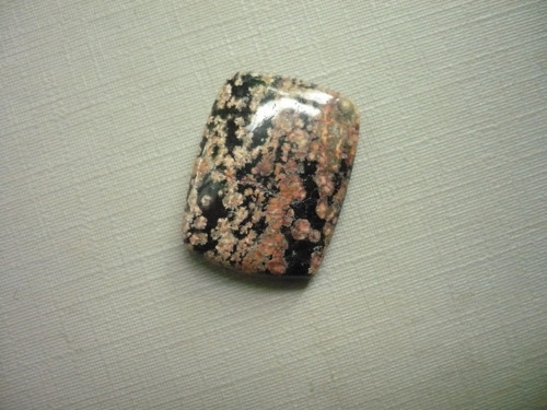 Kabošon - flower obsidián 22 mm, č.22f — foto 2