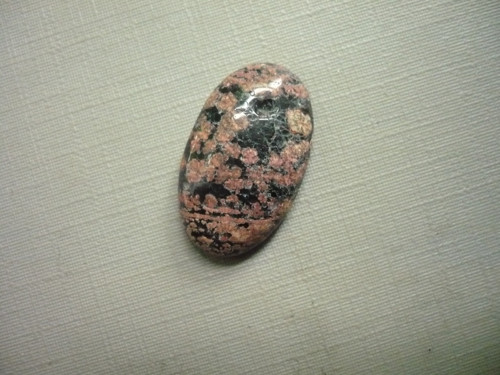 Kabošon - flower obsidián 23 mm, č.27f — foto 2
