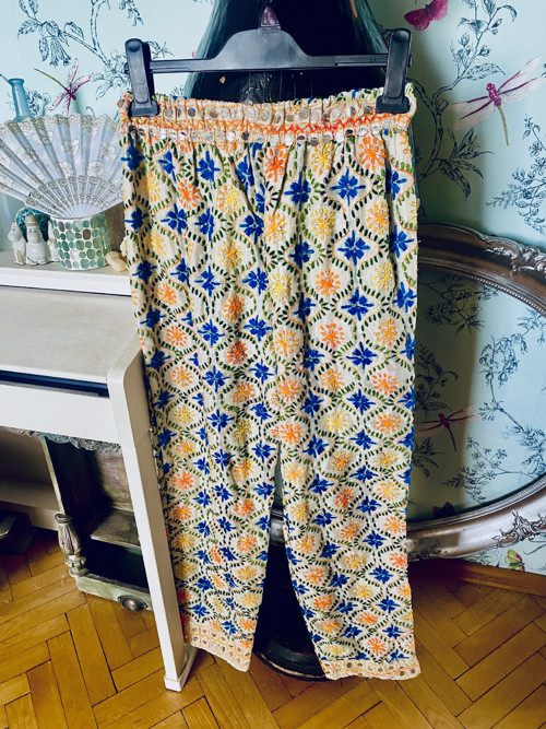 Kalhoty boho vyšívané — foto 4