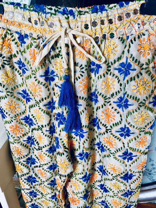 Kalhoty boho vyšívané — foto 3
