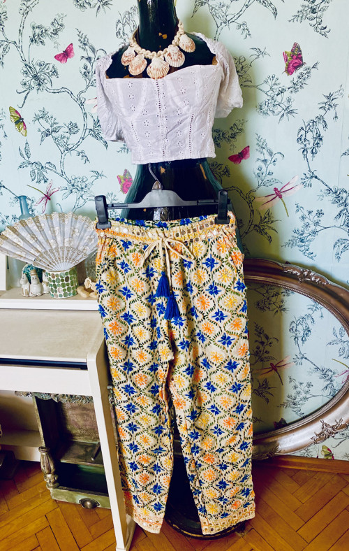 Kalhoty boho vyšívané — foto 6