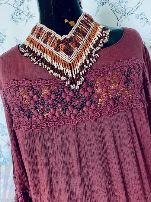 Šaty boho moka s krajkou — foto 5