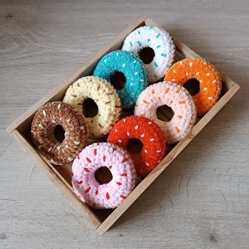 Donut hnědý a žlutý - sada 2 ks — foto 4
