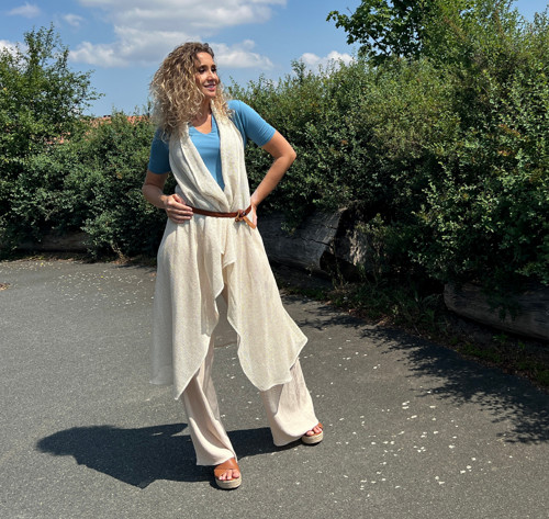 Vesta s cípy smetanová síťka — foto 4