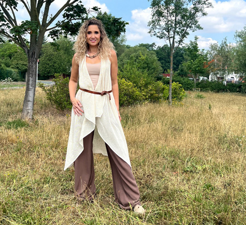Vesta s cípy smetanová síťka — foto 3