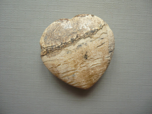 Vrtané srdíčko 3 cm - jaspis obrázkový, č.8s — foto 2