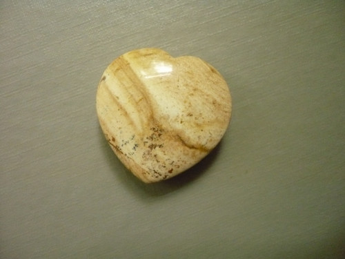Vrtané srdíčko 3 cm - jaspis obrázkový, č.7f — foto 2
