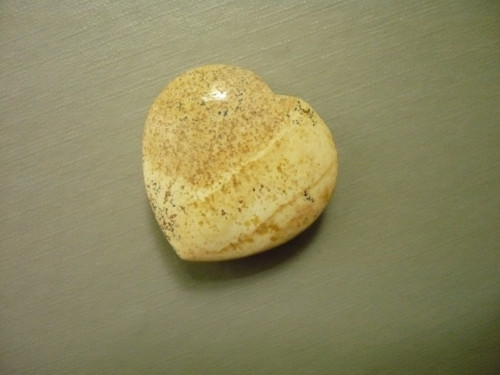 Vrtané srdíčko 3 cm - jaspis obrázkový, č.9f — foto 2