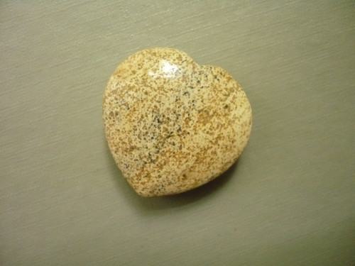 Vrtané srdíčko 3 cm - jaspis pískový, č.15f — foto 2