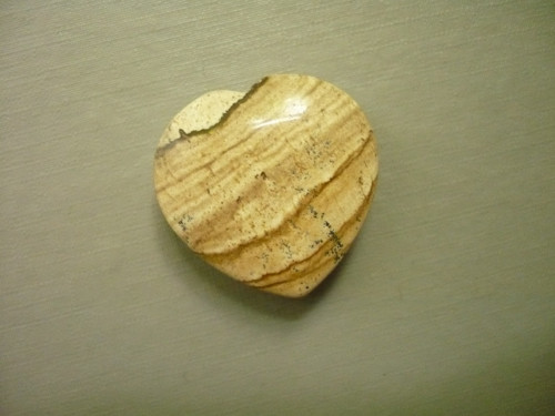 Vrtané srdíčko 3 cm - jaspis obrázkový, č.20f — foto 2