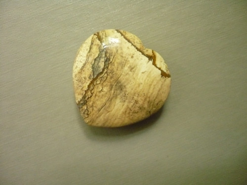 Vrtané srdíčko 3 cm - jaspis obrázkový, č.23f — foto 2