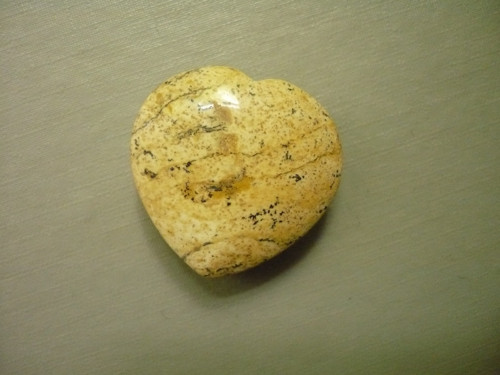 Vrtané srdíčko 3 cm - jaspis obrázkový, č.27f — foto 2