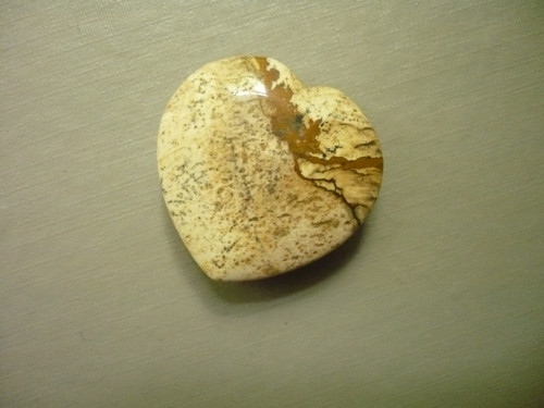 Vrtané srdíčko 3 cm - jaspis obrázkový, č.35f — foto 2