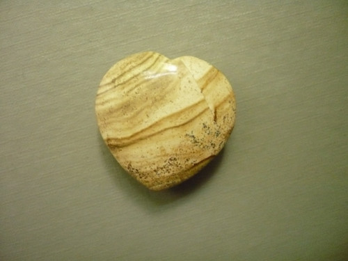 Vrtané srdíčko 3 cm - jaspis obrázkový. č.40f — foto 2