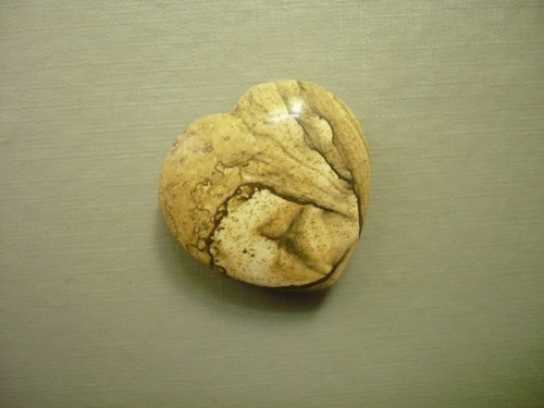 Vrtané srdíčko 3 cm - jaspis obrázkový, č.41f — foto 2