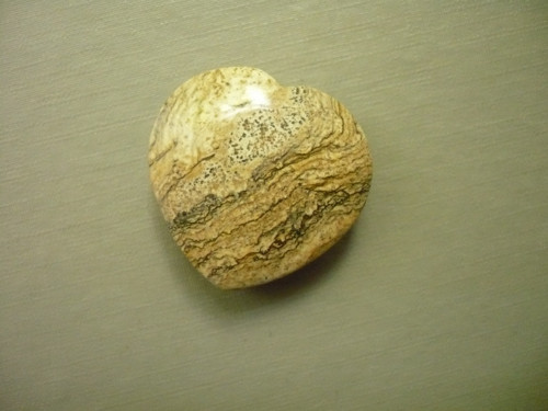 Vrtané srdíčko 3 cm - jaspis obrázkový, č.46f — foto 2
