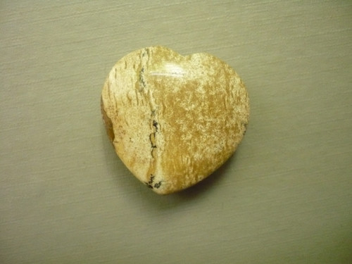 Vrt. srdíčko 3 cm - jaspis pískový, č.51f — foto 2
