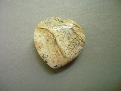 Vrtané srdíčko 3 cm - jaspis obrázkový, č.55f — foto 2