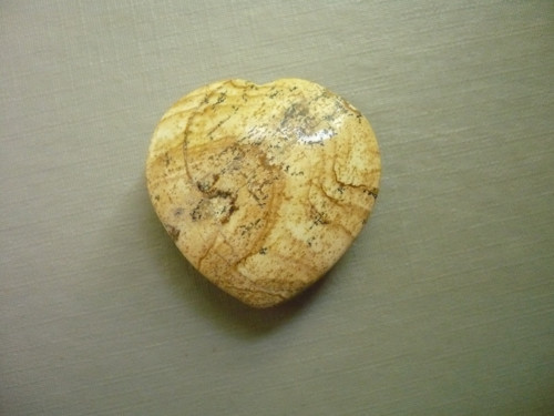 Vrt. srdíčko 3 cm - jaspis obrázkový, č.56f — foto 2