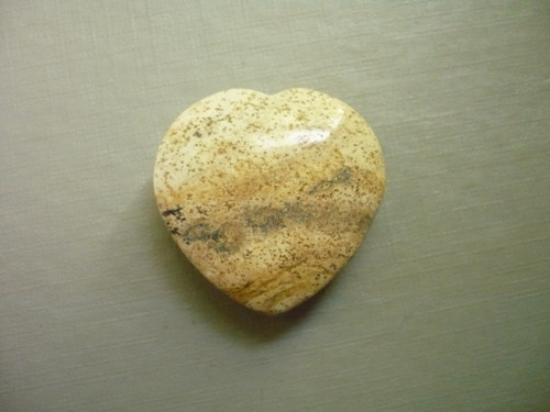Vrtané srdíčko 3 cm - jaspis obrázkový, č.61f — foto 2
