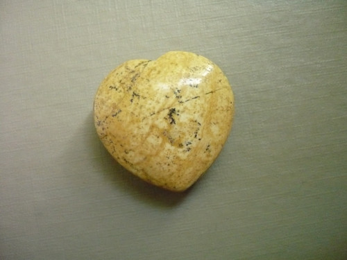 Vrtané srdíčko 3 cm - jaspis obrázkový, č.68f — foto 2