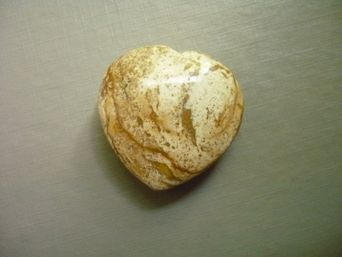 Vrtané srdíčko 3 cm - jaspis obrázkový, č.69f — foto 2