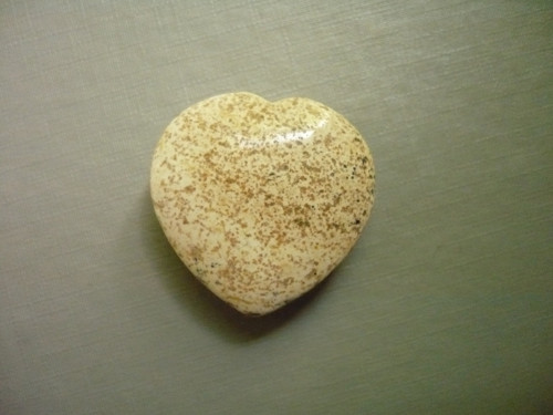 Vrt. srdíčko 3 cm - jaspis pískový, č.70f — foto 2