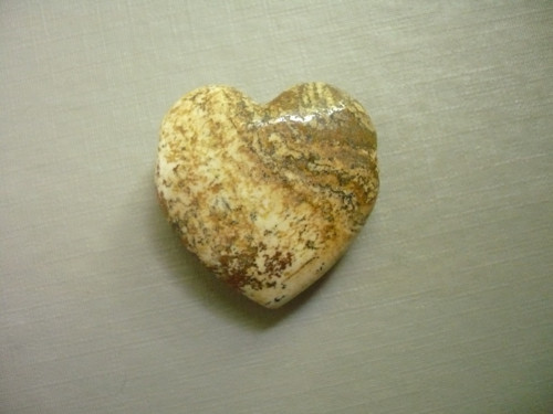 Vrt. srdíčko 3 cm - jaspis obrázkový, č.81f — foto 2