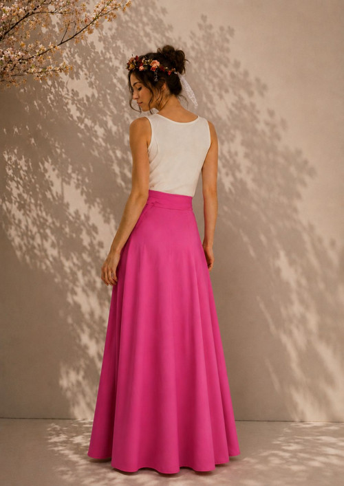 Půlkolová Sukně - Magenta — foto 2