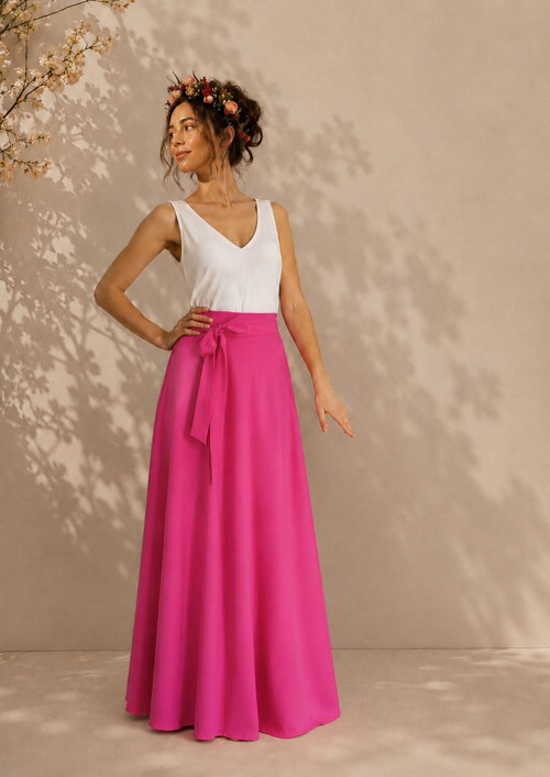 Půlkolová Sukně - Magenta — foto 3