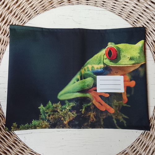 Látkový obal na sešit A5 žába — foto 2