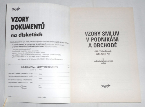 VZORY SMLUV v podnikání a obchodě, 1998 — foto 2