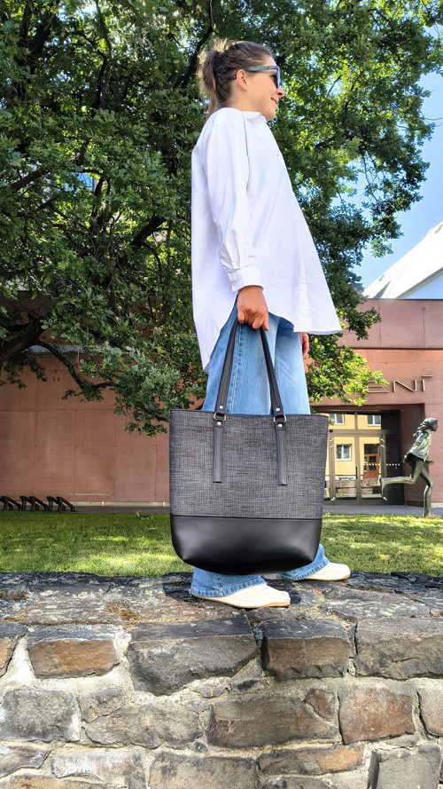 Emma shopper bag černá s antracitovou — foto 2