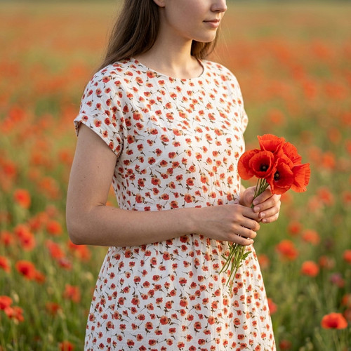 Mušelínové šaty květy — foto 3
