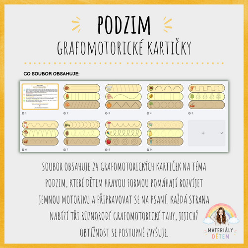 Grafomotorické kartičky - Podzim — foto 2