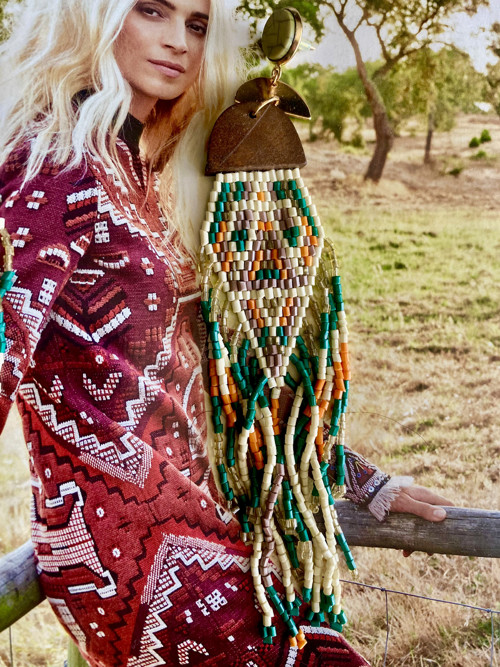 Náušnice boho indiáanské — foto 3