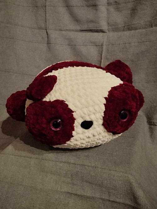 Puffy háčkovaný polštářek medvídek panda — foto 4