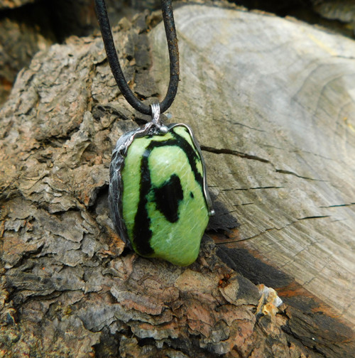Náhrdelník serpentin chytha.. autorský šperk — foto 4