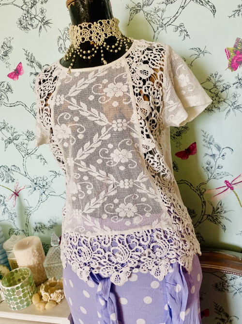 Top vintage krajka — foto 3