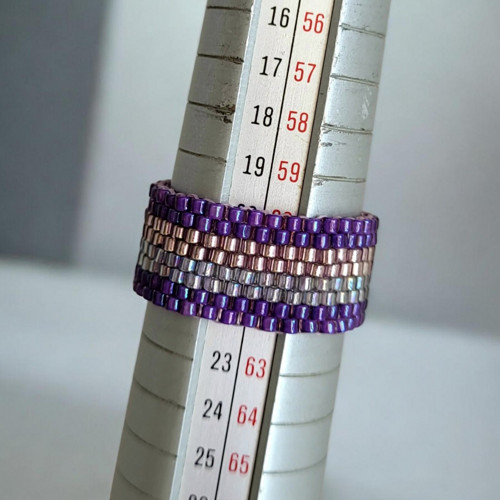 Purple Aura | Peyote | TOHO Beads prsten — foto 2