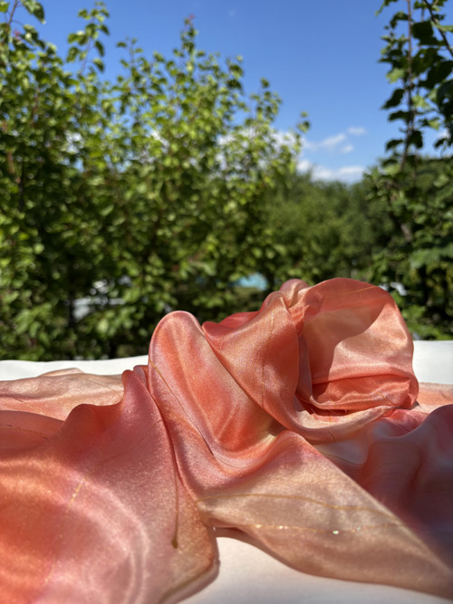 Hedvábná šála - Karneol — foto 6