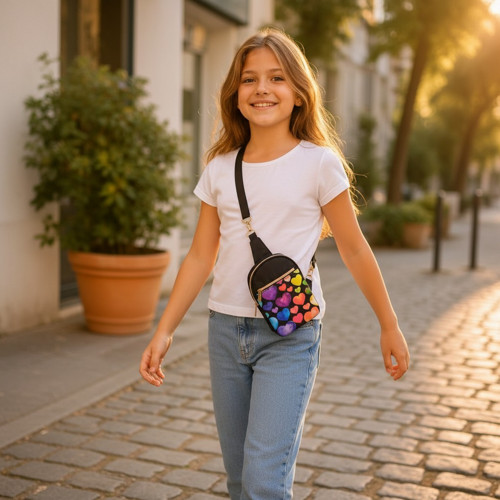 Crossbody DEFNE Rainbow Hearts — foto 2
