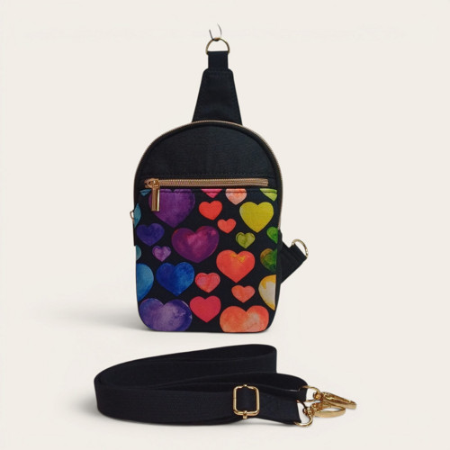 Crossbody DEFNE Rainbow Hearts — foto 4