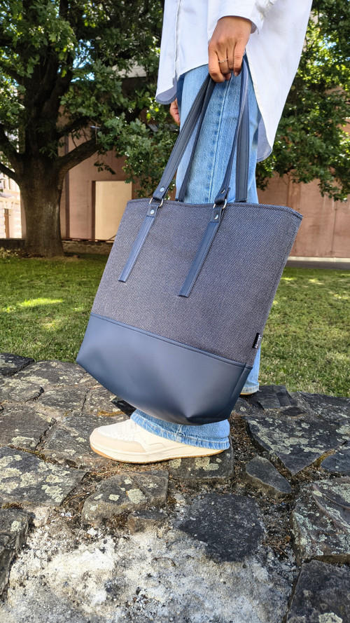 Emma shopper bag navy modrá — foto 3