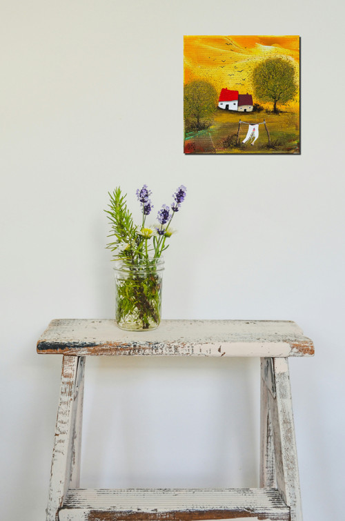 Originální obraz: Zafúkané - 20x20cm — foto 5