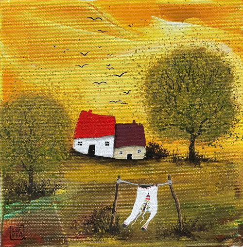 Originální obraz: Zafúkané - 20x20cm — foto 2
