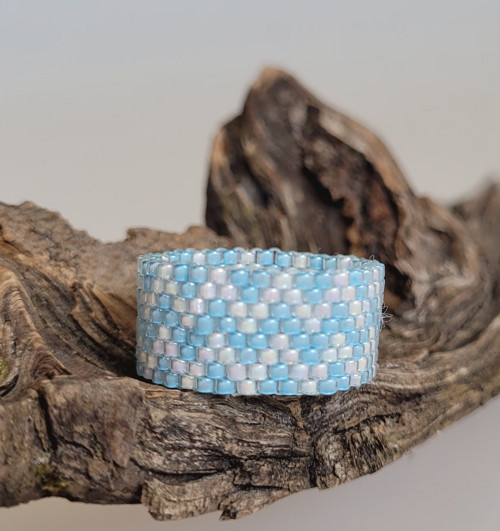 Ocean Harmony ring | Peyote | TOHO Beads — foto 2