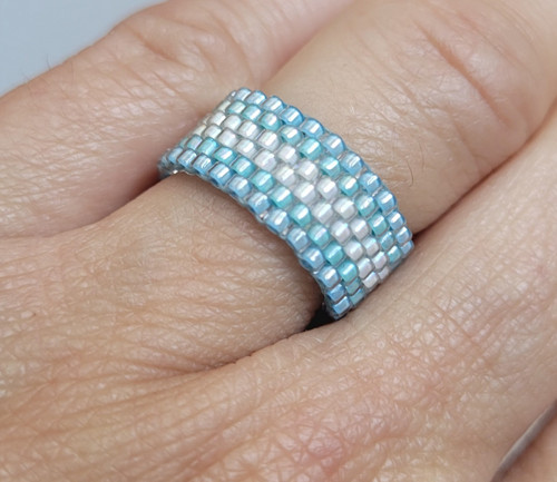 Ocean Mosaic ring | Peyote | TOHO Beads TOHO — foto 3
