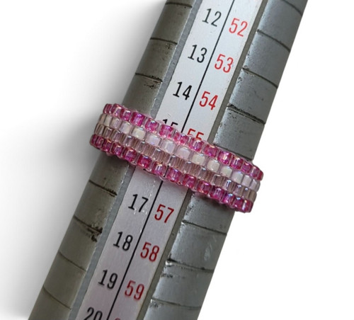 Pink Harmony Slim | Peyote | prsten z TOHO — foto 4